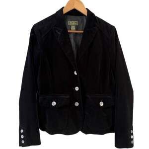 Eddie Bauer Velvet Blazer Black 10